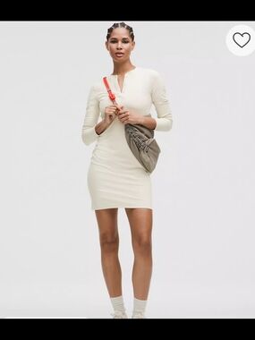 lululemon athletica Cream Henley Mini Dress